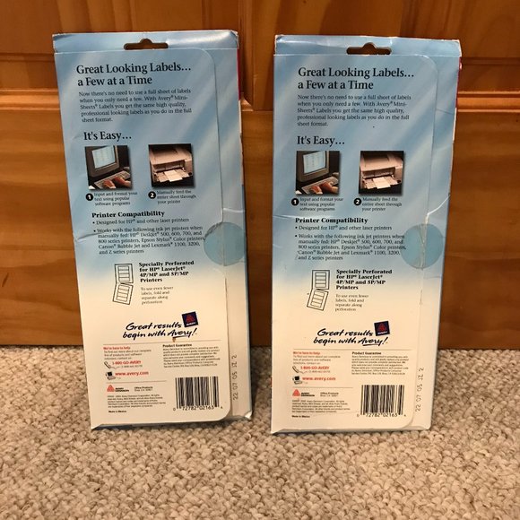 Avery White Mailing Labels - Picture 2 of 2